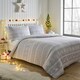 image 1 of Nordic Stripe Duvet Cover Set Brushed Cotton Grey Grey Double Grey | Double