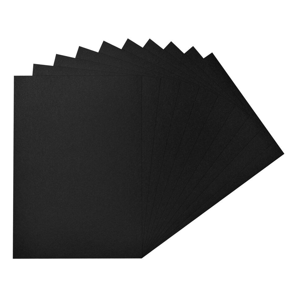 image 1 of Pack of 50 A5 Coloured Card 160gsm Sheets | Black | Black | A5 | 1