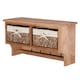 image 8 of HOMCOM Entryway Coat Rack Wall Mounted Shelf w  2 Corn Husk Baskets and Hooks, Brown