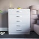 image 2 of Vida Designs Hulio 5 Drawer Chest of Drawers High Gloss Bedroom Storage, White