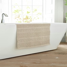 Romeo Absorbent 1500gsm Bath Mat - Soft Bathroom 50x80cm Mat | Brown | Stone | 50 x 80cm