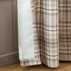 image 4 of Catherine Lansfield Cullen Termal Check Brushed Cotton 66x90 Inch Eyelet Curtains Natural Cream | Natural
