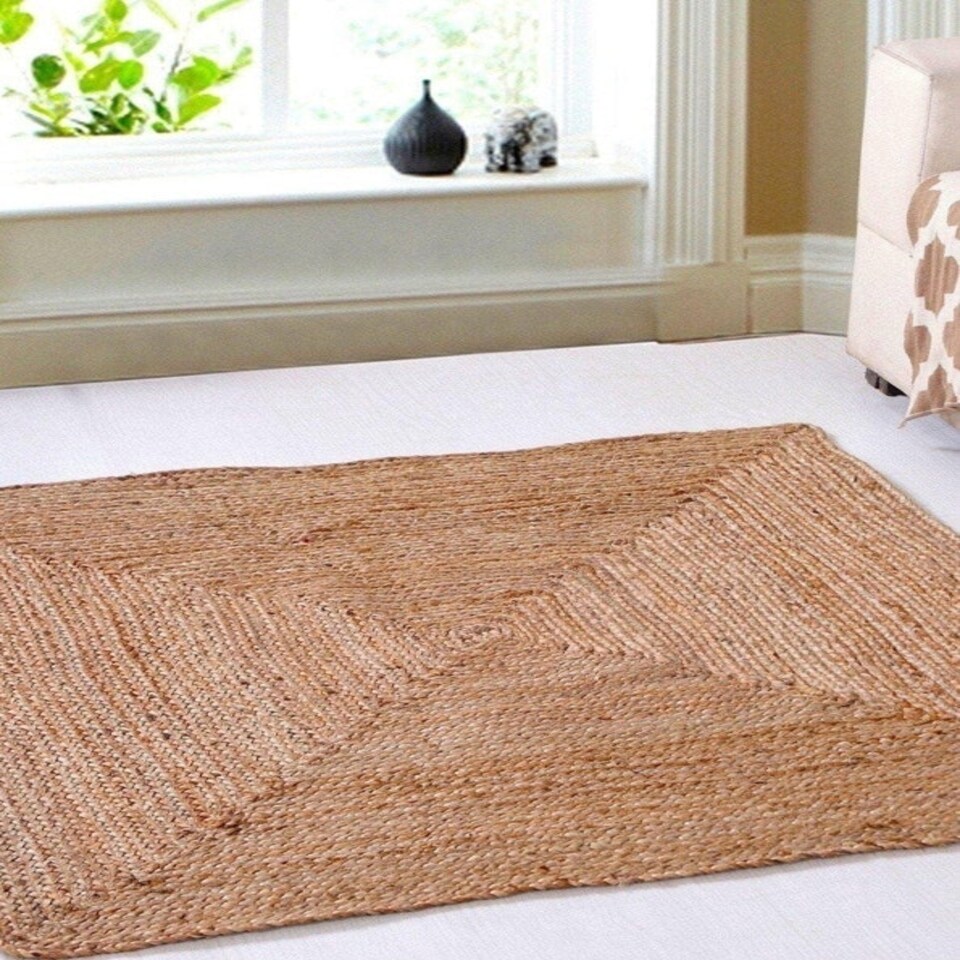 DHAKA Square Kitchen Rug Hand Woven Jute (DHAKA120X120) Brown