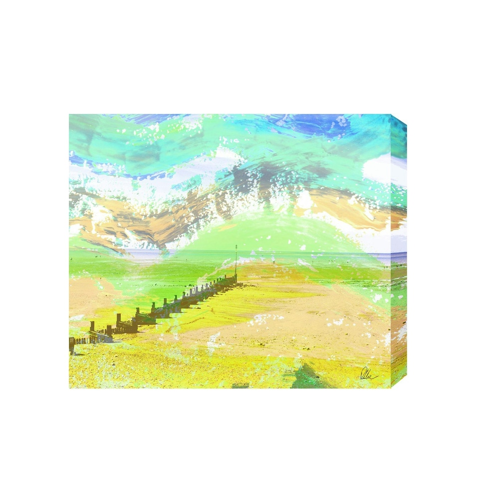 image 1 of Yellow Beach (Canvas Print) 12" x 18"