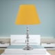 image 3 of Chrome Table Lamp with Decorative Stem and Ochre Shade Chrome | Red