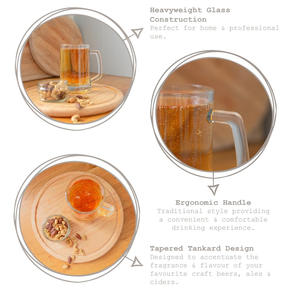 image 1 of Rink Drink Glass Beer Mugs - 500ml - Pack of 2