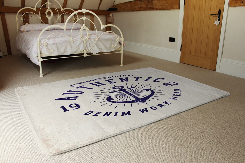 image 1 of Vintage Anchor Logo Rug | Multi