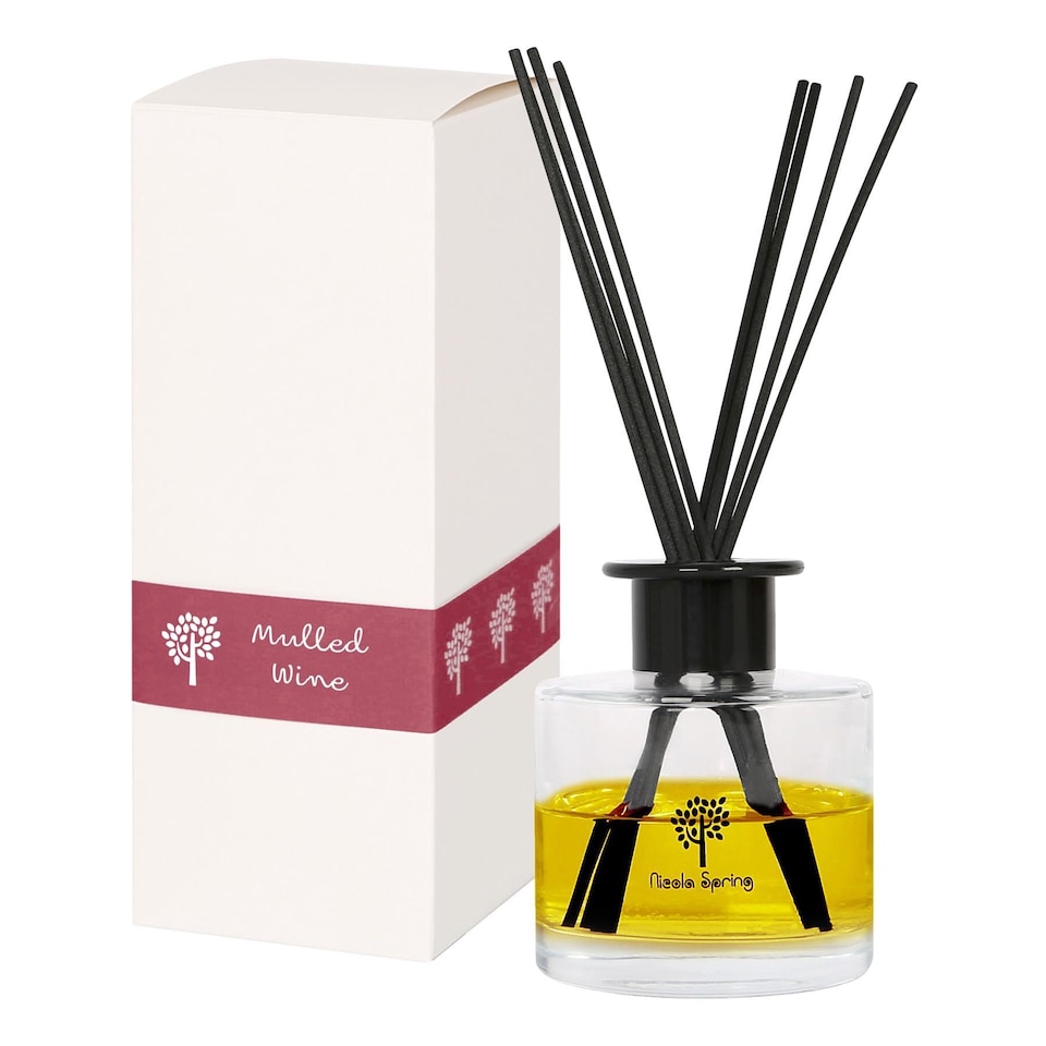 image 1 of Nicola Spring Glass Reed Diffuser - 200ml - Mulled Wine