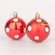 image 1 of Red with White Spots Shatterproof Christmas Baubles 10cm - Pack of 3