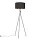 image 4 of ValueLights Camden Black Tripod Floor Lamp Black & Gold Shade Black