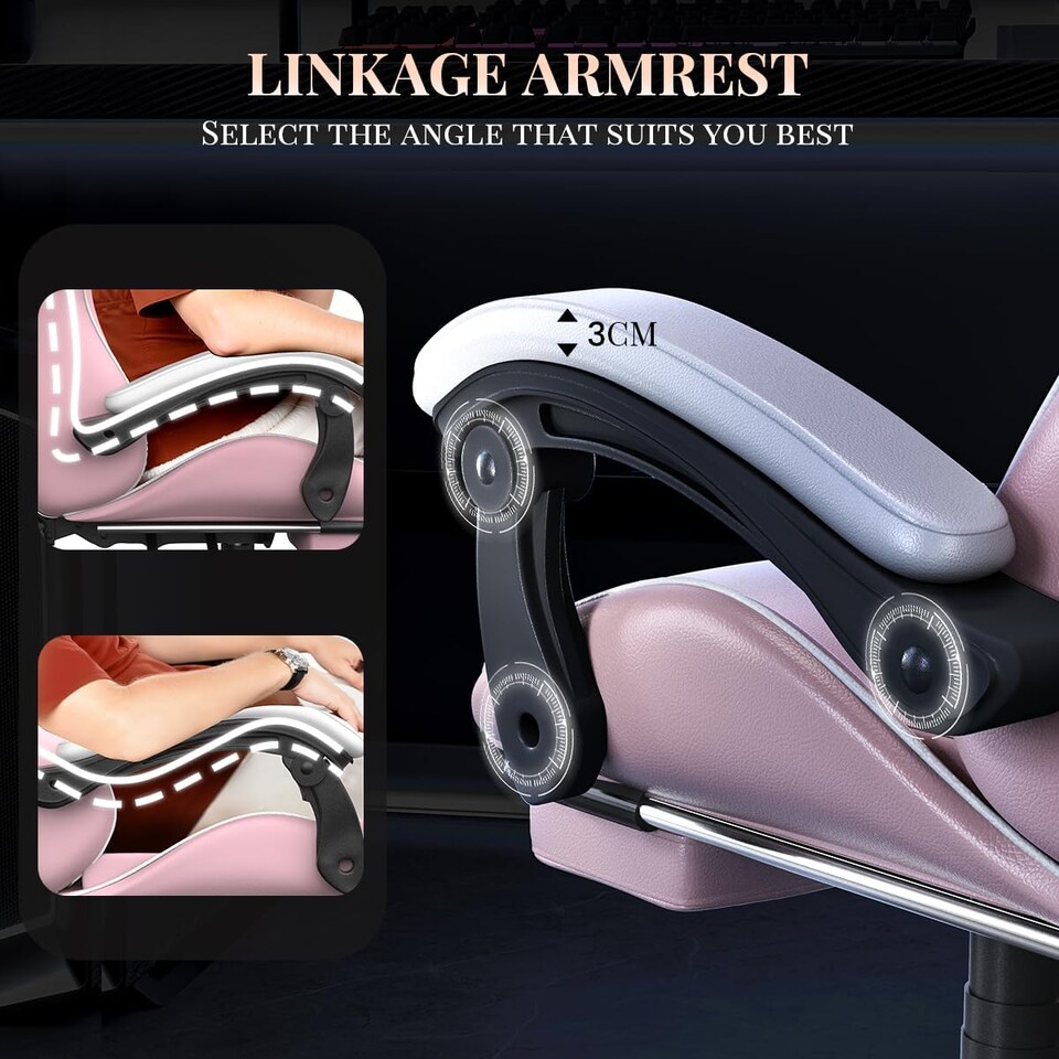 image 1 of Rattantree Ergonomic Gaming Chair Massage Lumbar Footrest Leather Swivel 150 Kg Capacity