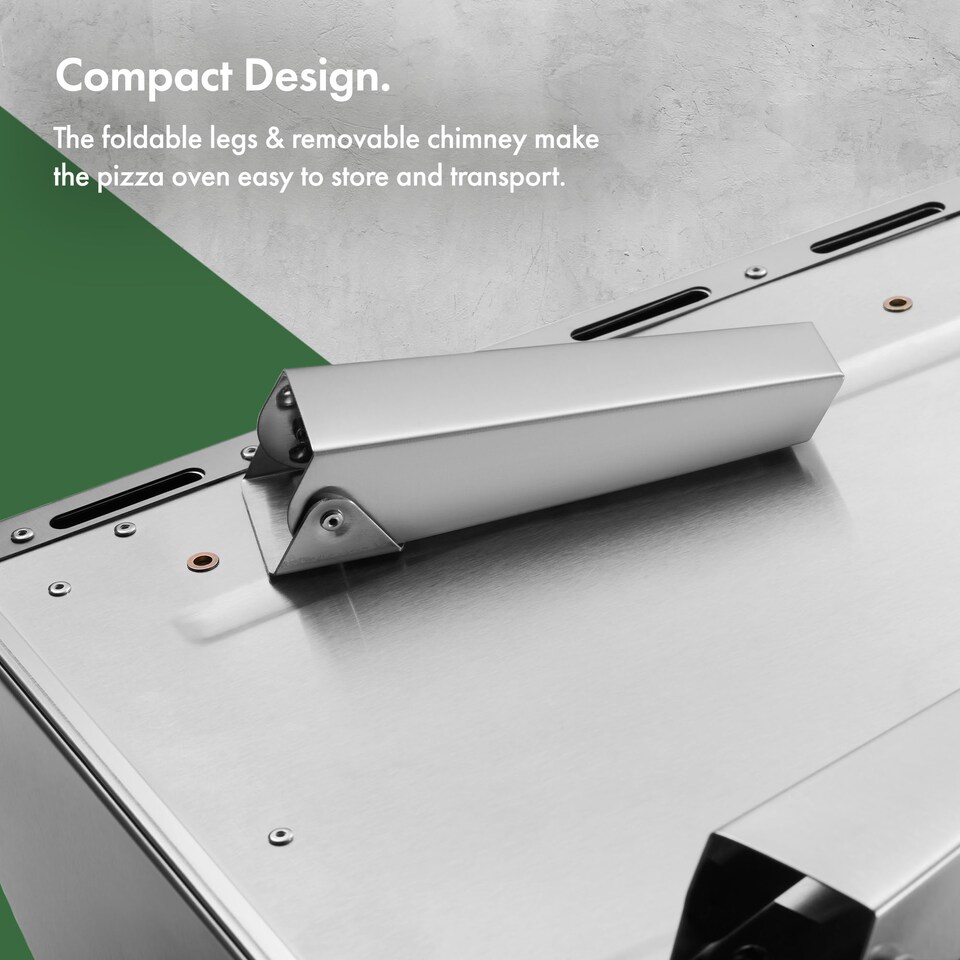 image 1 of VonHaus Pizza Oven for Outdoor Tabletop with Pizza Stone