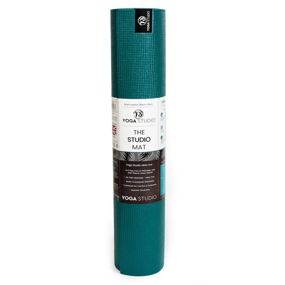 image 1 of Yoga Studio Sticky Yoga Mat 6mm - Teal | Green | Teal | 183cm x 61cm x 6mm