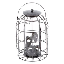 Redwood Squirrel-Proof Metal Seed Bird Feeder - Grey