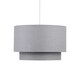 image 3 of First Choice Lighting Pair of Dark Grey 2 Tier Ceiling Light Shades Grey