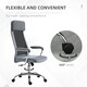 image 5 of Vinsetto Office Chair Mesh High Back Swivel Task Home Desk Chair w/ Arm, Grey