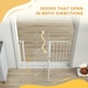image 8 of PawHut Dog Gate Wide Stair Gate w/ Door Pressure Fit, 75-115W cm, White