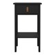 image 2 of Barcelona Bedside Table with 1 Drawer in Matt Black