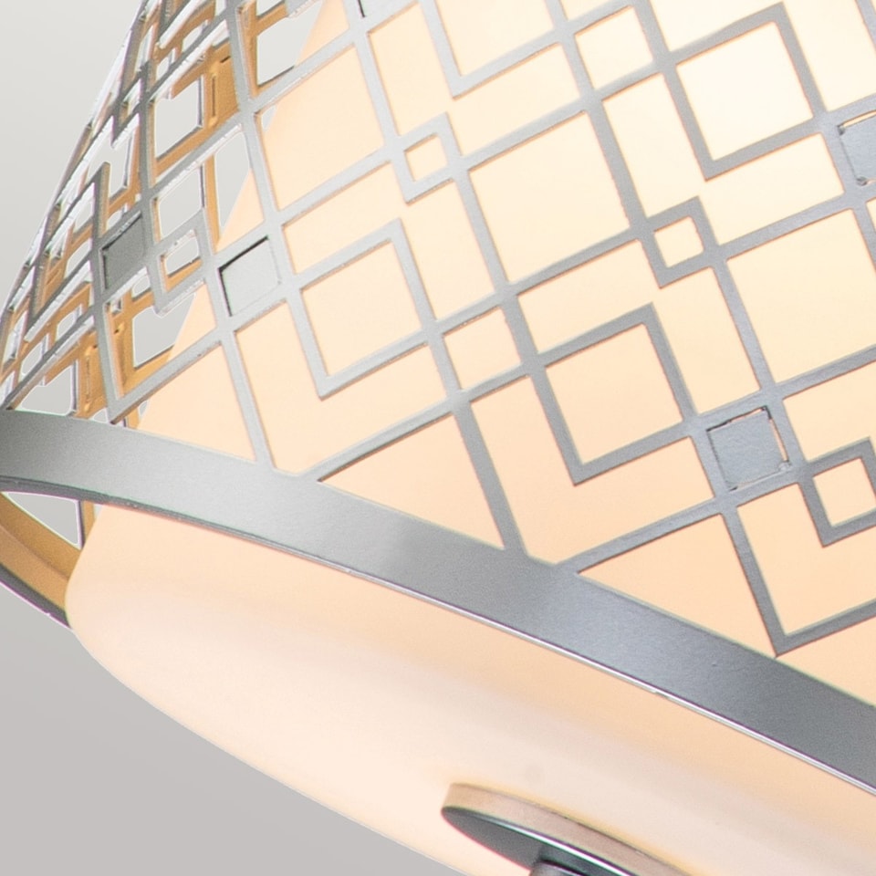 image 1 of Ziggy Cylindrical Pendant Ceiling Light, Lacquered Silver