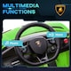 image 7 of HOMCOM Electric Car for Kids Lamborghini Aventador Licensed with Remote Control, 12V Powered Kids' Electric Ride-on with Butterfly Doors, Auxiliary wheels, Music, Horn, Suspension - Green