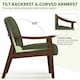 image 6 of Yaheetech Mid-Century Modern Corduroy Fabric Armchair