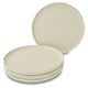 image 1 of Curateology LoHo Set of 4 Stoneware Dinner Plates 26cm - Reactive Glaze Ivory