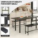 image 4 of COSTWAY 3-Piece Dining Table Set Extendable Table Set Black