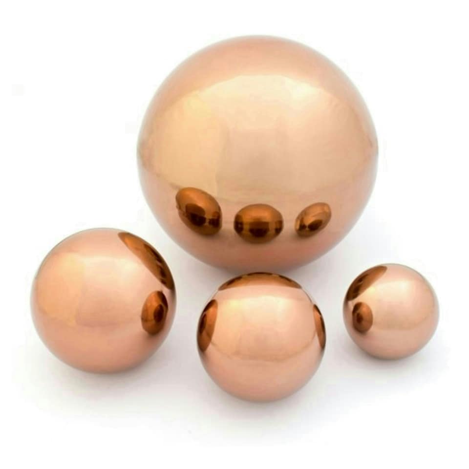 image 1 of Primrose Stainless Steel Polished Copper Effect Gazing Globe in Copper 10cm