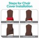 image 5 of Chair Cover Spandex Polyester Stretch, Flat Dining Slipcovers - 1pc
