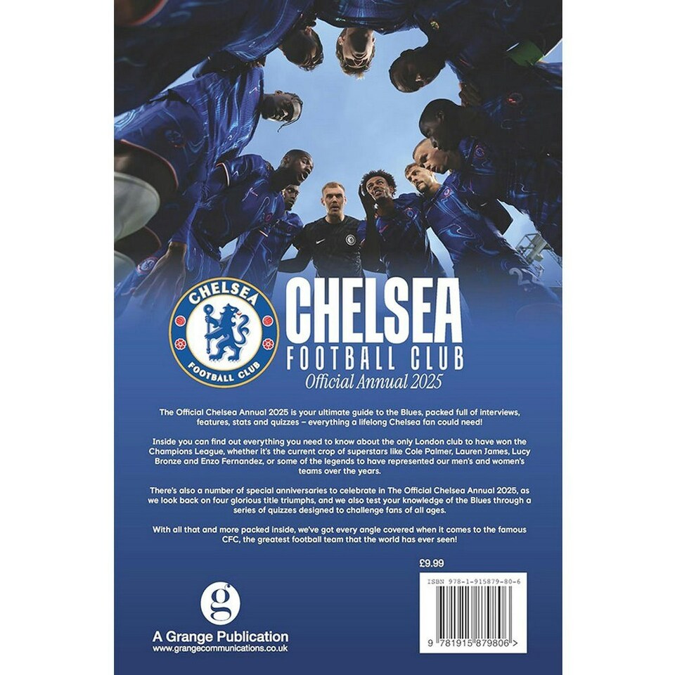 image 1 of Chelsea FC 2025 Annual - Blue/Red/Gold/Light Blue/Grey - One Size