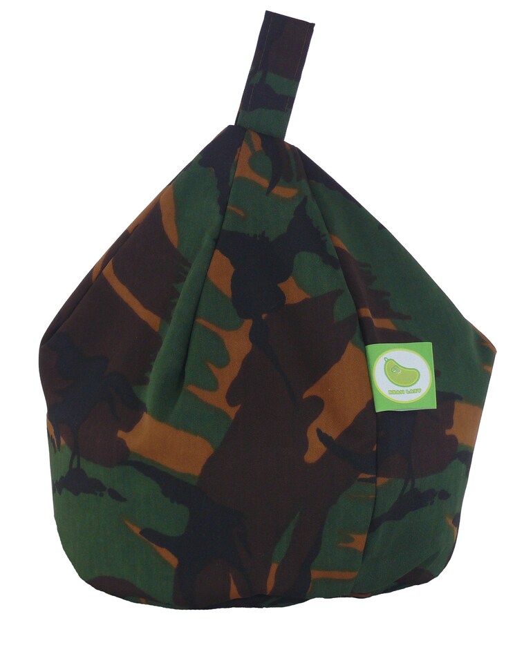 image 1 of Bean Lazy Army Camo Tablet eReader and Book Mini Bean Bag