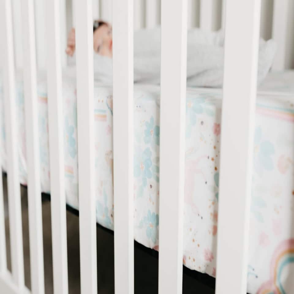 image 1 of Copper Pearl Premium Elasticised Cot Sheet Whimsy