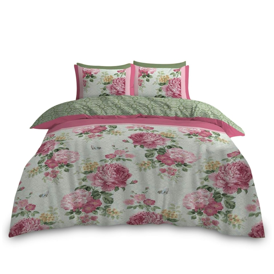 image 1 of VELVETIO Jacinda Complete Duvet Cover Set with Fitted Sheet Breathable Bedding Quilt Multi | King