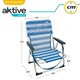 image 7 of Beach Chair Aktive Foldable Blue 44 x 72 x 35 cm (4 Units) N/A