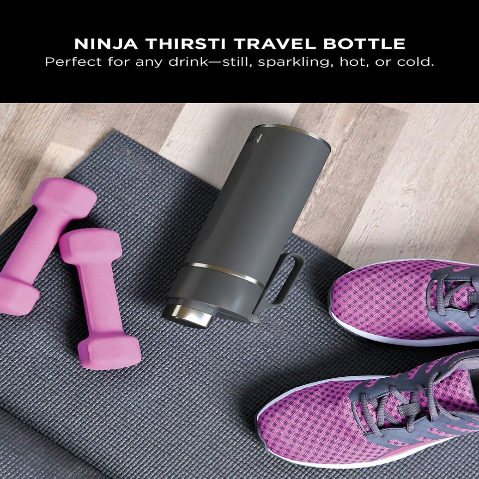 image 1 of Ninja Thirsti 530 ml Travel Bottle in Grey DW1801EUUKGY Grey