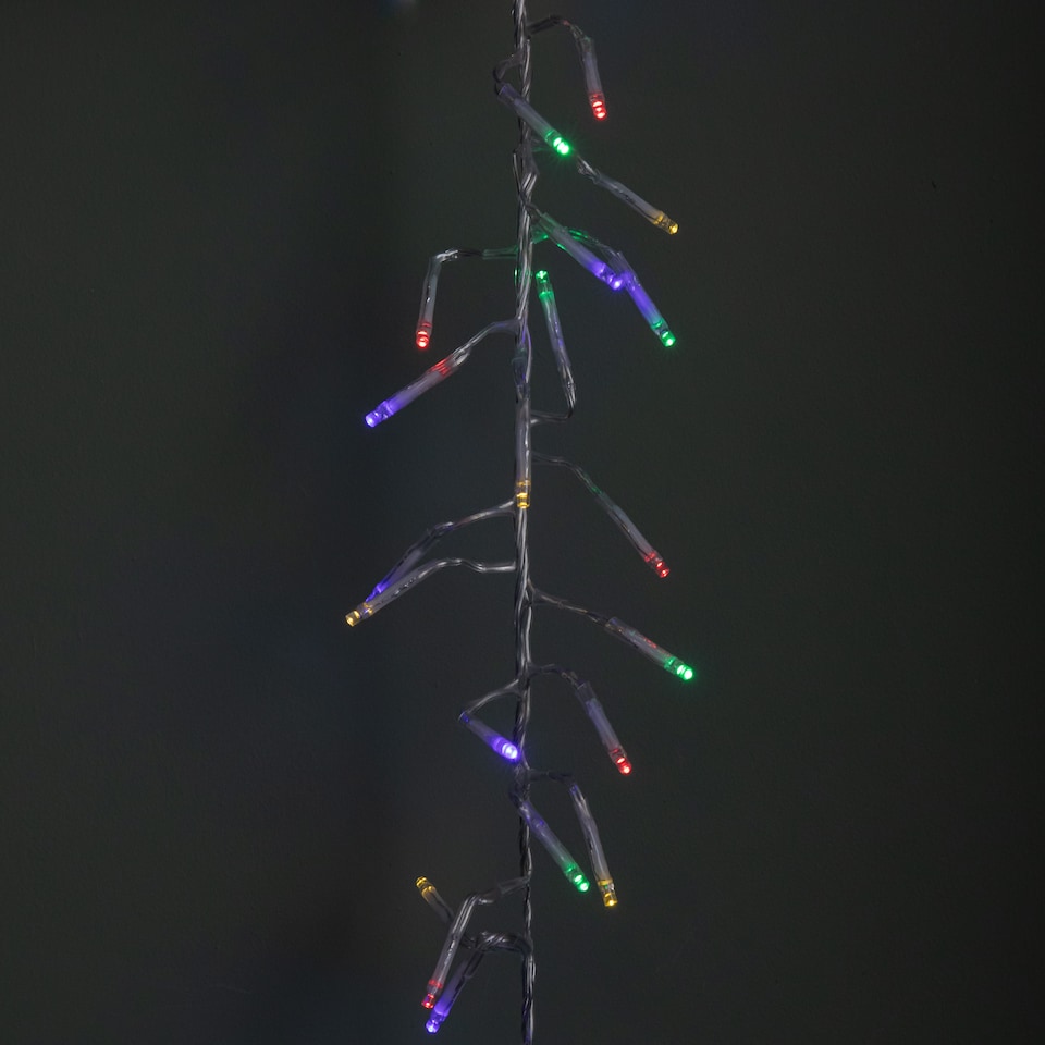 9.3m 720 LED Christmas Cluster String Lights with Timer in Multi ...