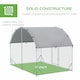 image 5 of PawHut Walk-In Chicken Run Galvanised Chicken Coop w/ Cover 5.7 x 2.8 x 2m
