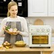 image 2 of HOMCOM 20L Mini Oven with Adjustable Temperature, 60 Min Time 1400W, Cream