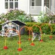 image 2 of PawHut 4-Piece Dog Agility Training Equipment with Bag, Orange
