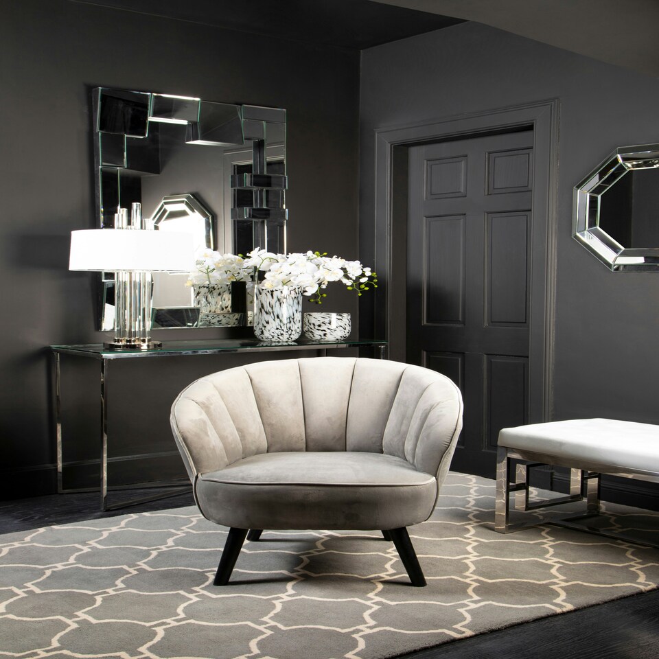 image 1 of Interiors By Premier Stylish Powder Blue Velvet And Silver Bench, Luxe Bench For Outdoor, Accent Dining Bench For Diningroom Silver