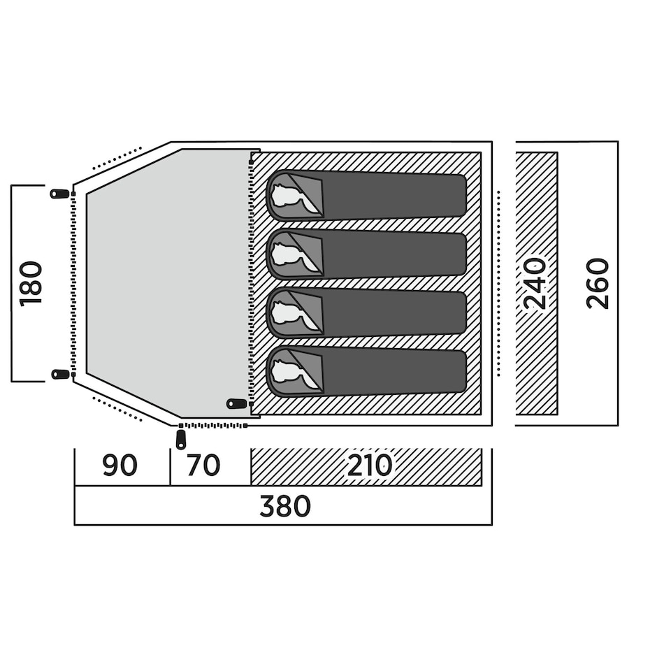 image 1 of Easy Camp Lomsdal 4 Dome Tent