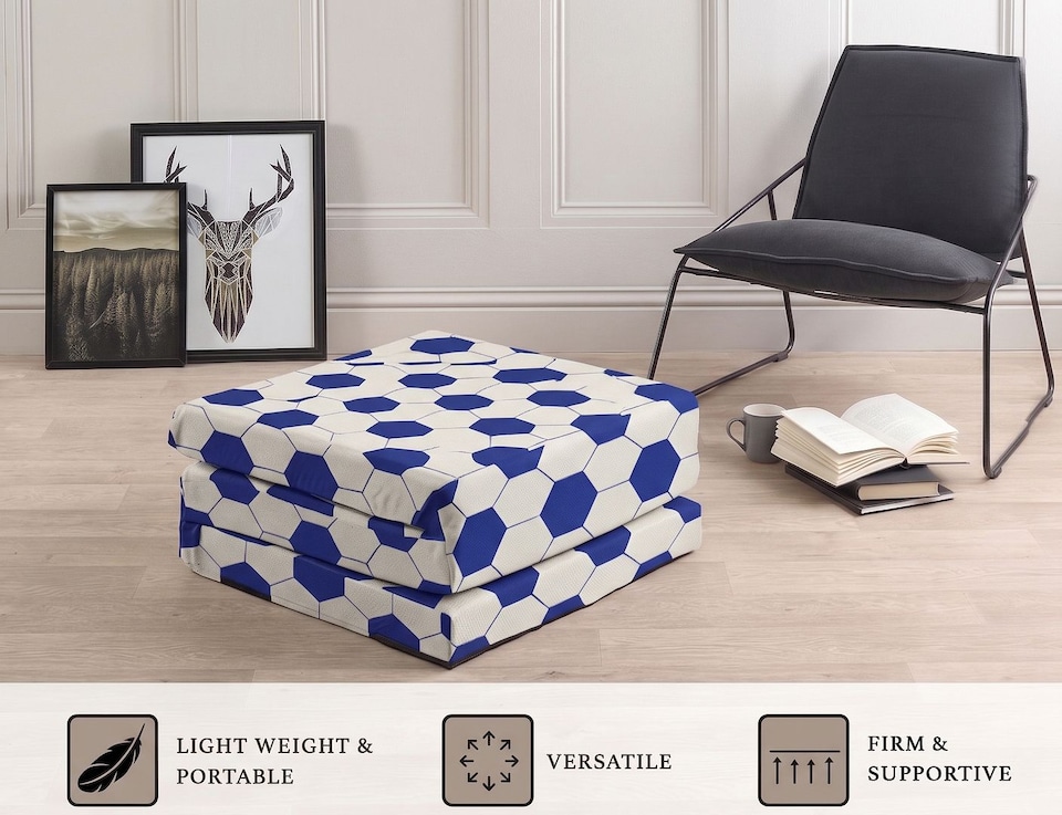 image 1 of Kids Futon Mattress 190 x 63cm | Foldable Floor Bed for Sleepovers