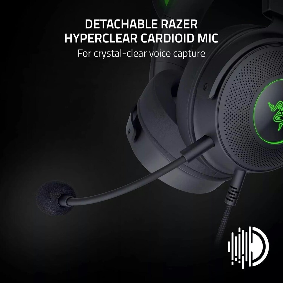 image 1 of Razer Kraken Kitty V2 Pro Wired RGB Headset with Interchangeable Ears Black