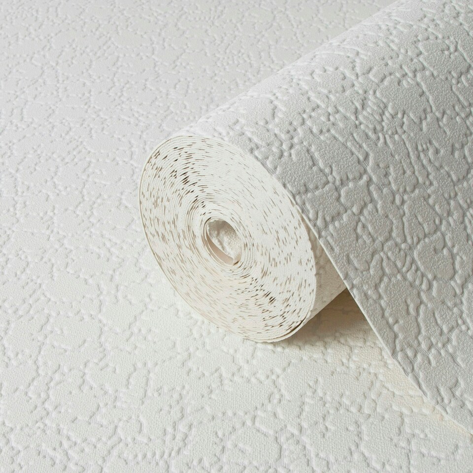 image 1 of Superfresco Paintable Snow Textured White Durable Wallpaper White | White