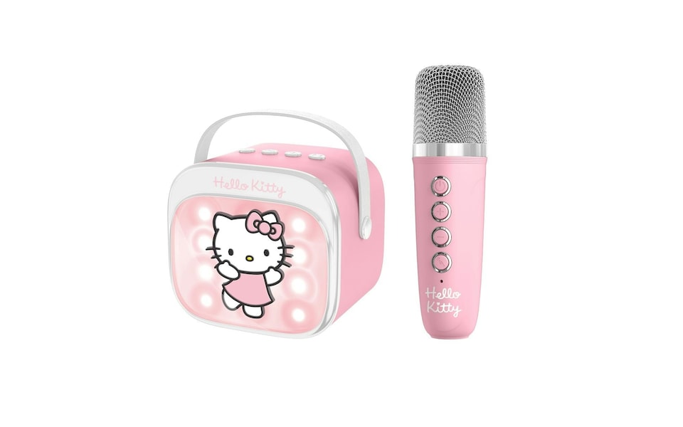 image 1 of Hello Kitty PopSing LED Light-Up Wireless Karaoke Speaker & Microphone