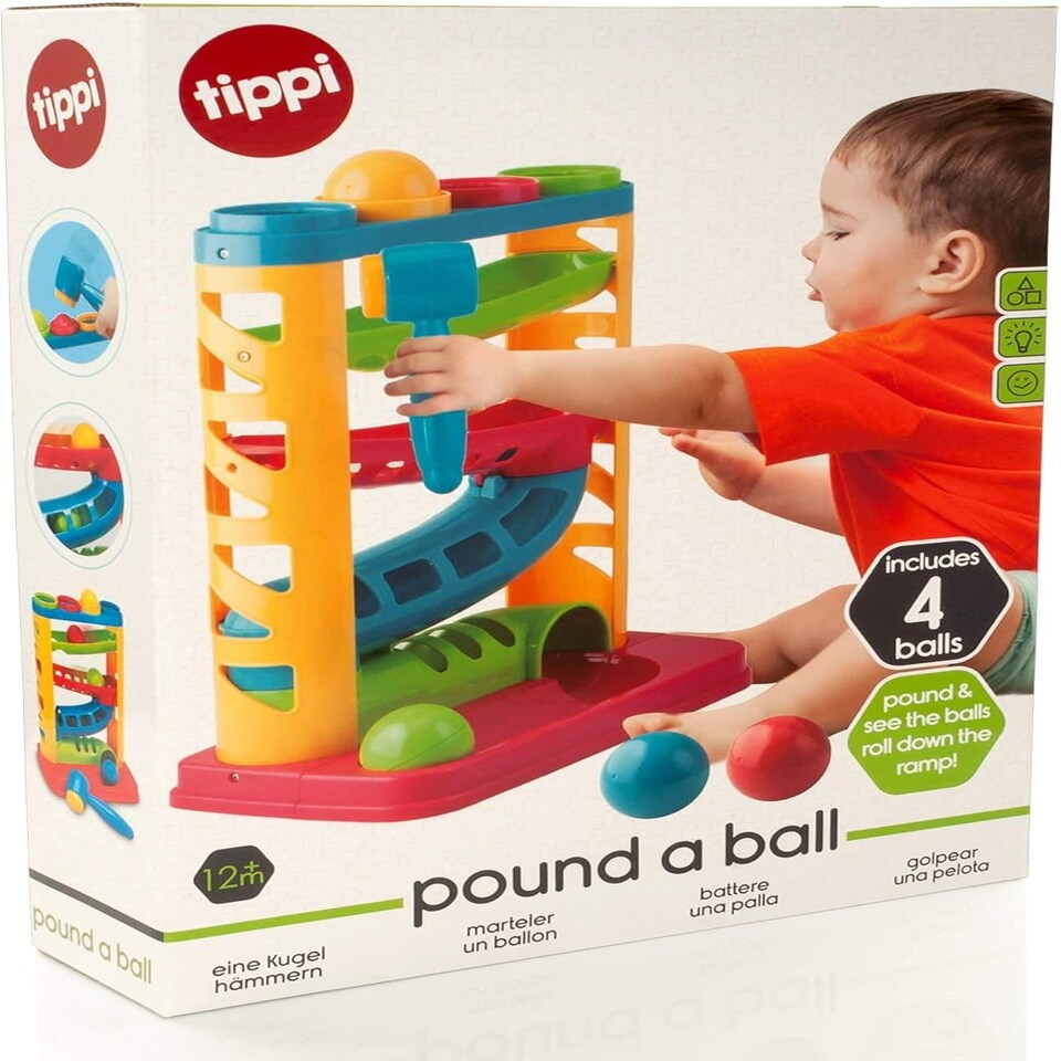 image 1 of Tippi Pound a Ball Racer Set - Soft Play Hammer Toy