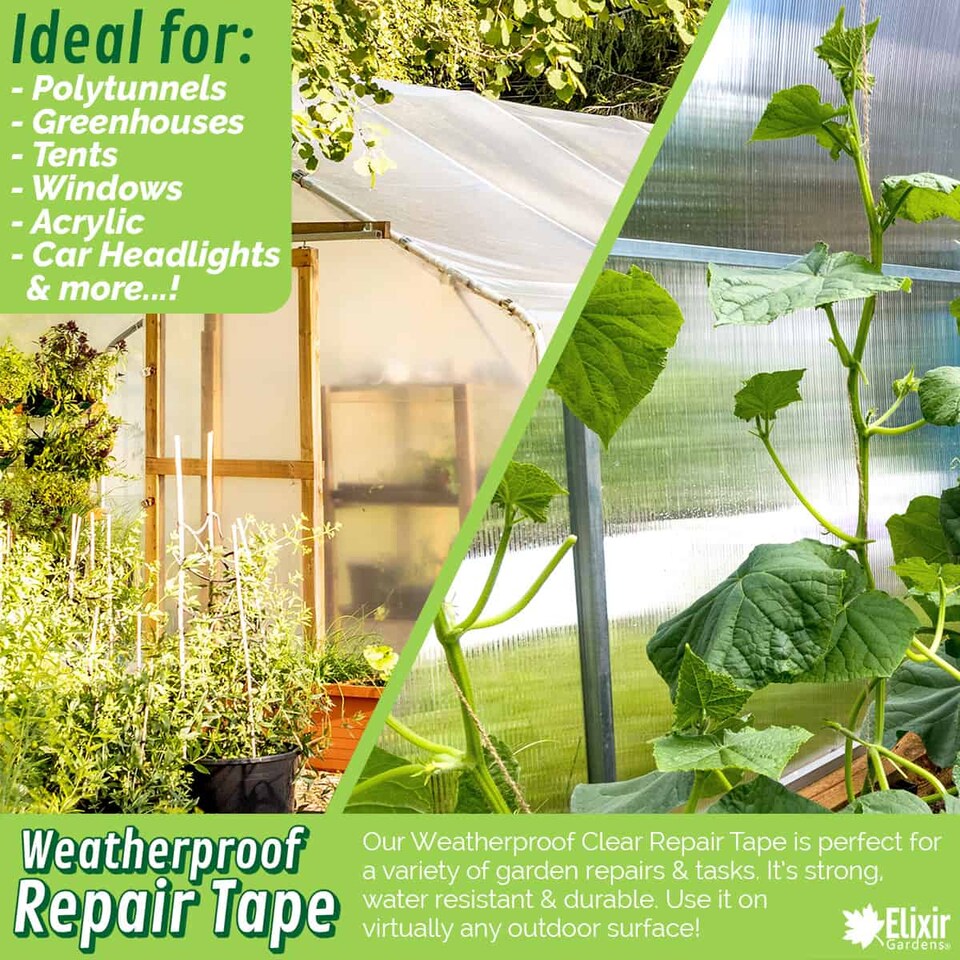 image 1 of Elixir Gardens Strong UV Polytunnel Repair Tape 50mm x 25m | x3