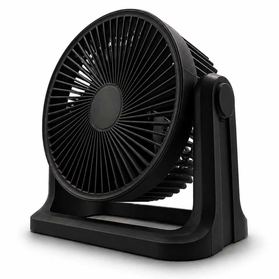 image 1 of EMtronics 9" Turbo Table Fan with 115° Tilt, 3 Speeds & Quiet Operation - Black