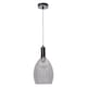 image 2 of Set of 2 Birch - Clear Fluted Glass Chrome Deco Pendant Fittings