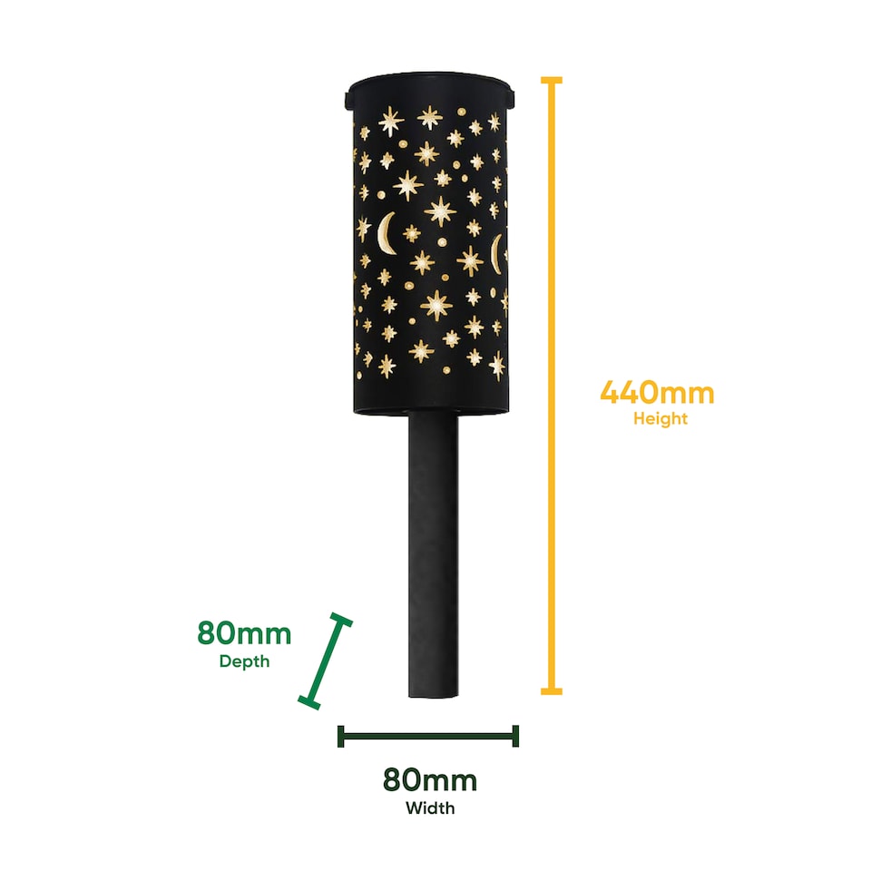 image 1 of Gardenwize Solar Night Sky Stake Lantern Garden Lights 4 Pack